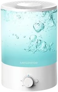 MEGAWISE Cool Mist Humidifiers for Babies, Bedroom, Nursery, Home and Office | Super Quiet Ultrasonic Vaporizer, Large Top-Refill 3.5L, Essential Oil Diffuser, Auto Off, Easy Clean