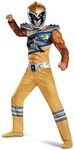 Disguise Children's Gold Power Ranger Dino Charge Muscle Costume, Small