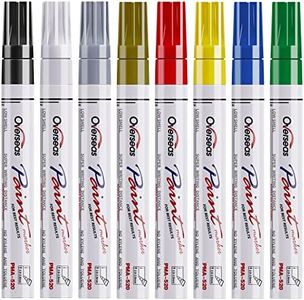 Paint Marker Pens - 8 Colors Oil Based Paint Markers, Permanent, Waterproof, Quick Dry, Medium Tip, Assorted Color Paint Pen for Metal, Wood, Fabric, Plastic, Rock Painting, Stone, Mugs, Canvas,