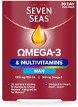 Seven Seas Omega-3 & Multivitamins Man, with B Vitamins and Magnesium, 30-Day Duo Pack, 30 Omega-3 Capsules and 30 Multivitamin Tablets