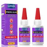 Super Glue All Purpose 100g, LAWEZX Instant Strong Glue - Waterproof | Fast Drying | Heat Resistant, Universal Glue for Plastic, Rubber, Metal, Glass, Leather, Ceramics, Wood, DIY Craft and More