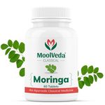 Moolveda Pure & Natural Moringa Tablet for Naturally boosts energy & Supports immune health, Moringa Tablet forPromotes healthy, glowing skin and stronger hair, (60 Veg Tablets)