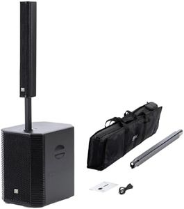 EXOTON EXOTON S-1503 Portable Line Array Column PA/DJ System with 15" Powered Subwoofer, 2000W Professional and Compact Sound System, BT,DSP, Carry Bag
