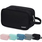 Narwey Travel Toiletry Bag for Men and Women Traveling Dopp Kit Shaving Bag for Toiletries Accessories (Black)