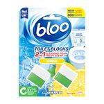 Bloo New Toilet Blocks, Pack of 2, Toilet Limescale Remover Cistern Block, Toilet Cleaner Block with Cleaning and Foaming Action, Toilet Fresheners â€“ Lemon