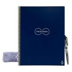 ROCKETBOOK Reusable Digital Notebook - Smart Notepad A4 Blue - Wirebound Note Book To Do List Pad, Dotted Paper with Frixion Erasable Pen and Wipe, Office Gadget App Reduce Paper Waste