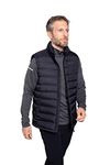 Mountain Warehouse Seasons Mens Padded Gilet - Water Resistant Gilet, Body Warmer, Lightweight Jacket, Easy to Store Coat - for Spring Summer Travelling, Walking Black XL