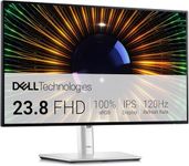 Dell U2424H UltraSharp 24 Inch FHD (1920x1080) Monitor, 120Hz, IPS, 5ms, 98% DCI-P3, 2x USB-C, 2x DisplayPort, HDMI, 3x USB, 3 Year Warranty, Silver