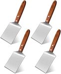 4 Pcs Small Brownie Cookie Spatula Metal Stainless Steel Spatula with Wooden Handle for Desserts Cutting and Serving Desserts, Brownies and Lasagna