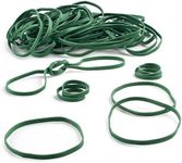 PlasticMill Dark Green Rubber Bands Size 33 (3 1/2" x 1/8") - #33 Colored Rubber Bands Office Supplies - Strong, Elastic Bands for Crafts, Balloon Garland, Cash, File Folders (500-Pack)