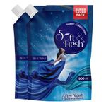 Soft & Fresh Combo Pack of Blue Wave 2X900ml, best Fabric Conditioner softener increase freshness and softness 900ml refill pouch pack of 2