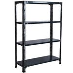 Mil-Nil Prime CRC Sheet 4 Shelf Multipurpose Glossy Storage Rack (48 x 36 x 12 Inch, 22 Gauge Self, 16 Gauge Angle, Grey)