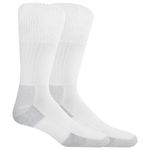 Dr. Scholl's Men's Advanced Relief Blisterguard Socks - 2 & 3 Pair Packs - Non-Binding Cushioned Moisture Management, White, 7-12