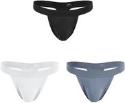 Arjen Kroos Mens Sexy Thong Underwear Bulge Pouch Low Rise T-Back Bikini G-String Jockstrap 3-Pack
