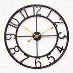 30 Inch Oversized Modern Farmhouse Clock Large Metal Clocks for Walls Home Decor Outdoor Indoor,Cut-Out Decorative Clocks for Living Room Patio Porch,Giant Metal Art