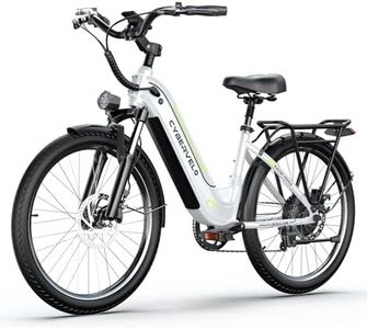 Cybervelo 1000 Peak Electric Bike for Adults,up 80 Miles 25AH Removable Battery Ebike, 26" Electric E Bike with 7-Speed,Adult Electric Bicycles for Commute Beach Snow Man Womens All Terrain