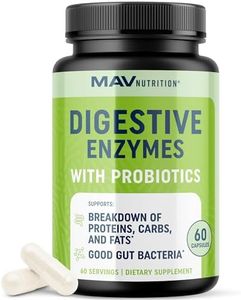 Digestive Enzymes 400MG with Probiotics for Digestive Health & Bloating Relief for Women & Men | Enzyme Blend with Probiotic Strains, Anti Bloating Supplement for Women & Men | Non-GMO Vegetarian 60ct