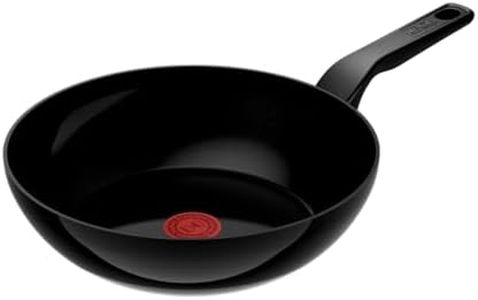 Tefal, Renew Black Induction Ceramic Wok, 28cm, C4321923, Fixed Handle Aluminium, Inoceram Technology for Non-Stick Ceramic Coating, Thermo Signal Technology, Eco Designed, Suitable for All Cooktops