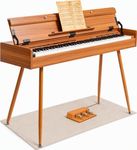 UISCOM 88 Key Weighted Home Digital Piano,Wooden Desk Keyboard,Triple-Pedal