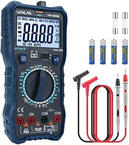 VENLAB Digital Multimeter, TRMS 6000 Counts Manual Range, DC AC Volt Ohm Circuit Tester for Voltage, Current, Resistance, Diodes Continuity, Capacitance, Frequency, NCV, Continuity