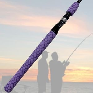 SoftShrink Fishscale Pattern Wrap for Pool Cue, Tools - Seamless, Residue-Free (45mm Dia. x 1.6m Long, Purple)