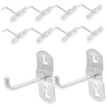 iplusmile Metal Pegboard Hooks, 10pcs Square Hole Heavy Duty Wall Hooks Hard- Ware Iron Hooks for Hanging Coat Hat Towel Robe Rack Wall Mount Bathroom