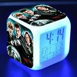 SXWY Harry Potter Digital Alarm Clock, Colorful Lights Mood Square Alarm Clock Available USB Charging Suitable for Boys and Girls 02