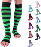 Doc Miller Open Toe Compression Socks, 15-20 mmHg, Toeless Compression Socks Women and Men for Maternity, Improved Blood Circulation, Shin Splints & Calf Recovery, 1 Pair