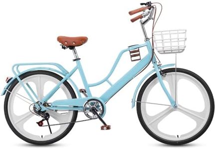 City and Beach Bike for Women,7 Speed Hybrid Bicycle,Lightweight Commuter Bicycle for Adult Teens,Low Step-Through Frame,Pneumatic tire Spoke Wheels,Sensitive Brakes