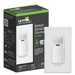 Leviton Decora Smart Motion Sensing Dimmer Switch, Wi-Fi 2nd Gen, Neutral Wire Required, Works with My Leviton, Alexa, Google Assistant, Apple Home/Siri & Wired or Wire-Free 3-Way, D2MSD-1RW, White