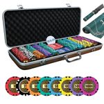 CASINO KART 300 & 500 Piece Poker Chips Set | 40mm 14g Clay Chips | Sturdy Aluminium Case with Foam Inserts | Portable & Durable | Ideal for Poker Tournaments & Card Parties