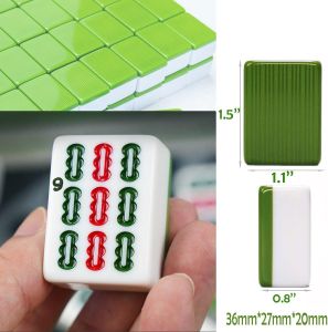 LANYOTA Chinese Mahjong Set – Green Tiles and Case