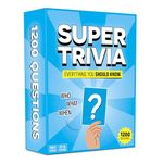 Super Trivia Games for Adults with 1200 Questions - Fun Board Game with Trivia Cards - Trivia Game for Family with Teens and Adults - Fun Party Games for Teenage Boy Gifts