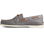 Sperry Men's Authentic Original 2-Eye Leather Boat Shoe, Whisper Grey, 9 M US