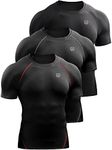 Neleus mens Nele 3 Pack Compression Baselayer Athletic Workout T Shirts5022 LEU X-Large 5022 Black/Black(grey)/Black(red)