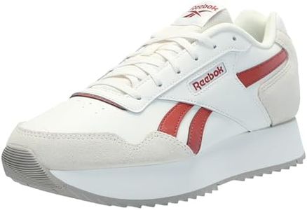 Reebok Women's Glide Ripple Double Sneaker, Chalk/Brick Red/Vintage Chalk, 9