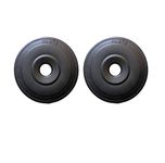 Spanco (1 Kg. X 2) 2 Kg. P.V.C Weight Plates, Filled with Concrete, Vinyl Standard Weights Plates, Set for Weight Lifting, Strength Training Home Gym Fitness Workout (Color : Black) (Shape : Button)