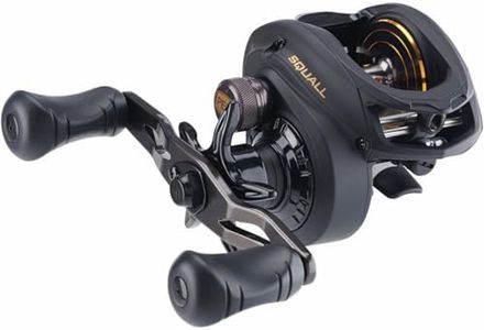 Penn Squall Low Profile Reel, Fishing Reel, Low Profile Baitcast Reels, Sea - Inshore Fishing,Unisex, Black Smoke, 300 | Right Hand