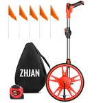 ZHJAN Measuring Wheel 99,999.9 Meters, Foldable Measuring Wheel with Storage Bag, Road Measuring Tool Used to Measure Distance Measuring Wheel of Indoor and Outdoor