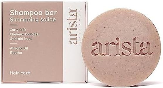 Arista Champú sólido pelo rizado vegano | Aceite almendras dulces, manteca de karité y polvo de reetha Ayurveda | Champú hidratante sin sulfatos ni parabenos