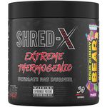 Applied Nutrition Shred X Thermo Powder, Weight Loss, Fat Burner with Green Tea, L Carnitine, Theanine, Tyrosine, Thermogenic Energy Detonator Supplement, Sour Gummy Bear, 300 g