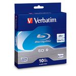 Verbatim BD-R 25GB 16X Blu-ray Recordable Media Disc - 10 Pack Spindle