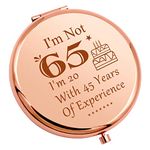 Funny 65th Birthday Gifts for Women Compact Mirror 65 Year Old Birthday Gift Ideas for Grandma Nana Mom 65th Birthday Decorations Present for Women Friends Wife Travel Makeup Mirror 1957 Birthday Gift