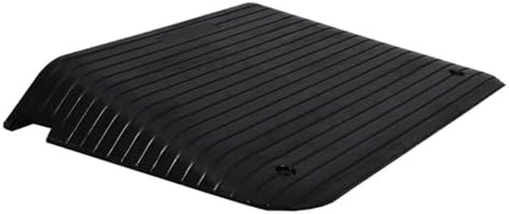 GarveeTech 4’’ Rise Rubber Threshold Ramp Doorway Wheelchair Ramp for Wheelchairs, Mobility Scooters Home Doorways Driveways Power Chairs with 3 Channels Cord Cover, 2500LBS Driveway Curb Ramps