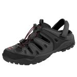 OutPro Men's Sandals for Hiking, Walking, Beach and Water Sports with Premium Air Cushioning Waterproof, black, 9.5 UK