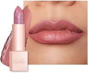 Oulac Moisturizing Pink Lipstick for Women - Tinted Lip Balm with Sparkle, Lightweight Lip Makeup, Mirror Design, Vegan Beauty, PG05 Mystical