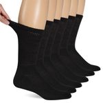 Dr. Scholl's Unisex Men's and Women's Diabetes & Circulator Socks - 1 Pair Pack - Unisex Non-Binding Moisture Management, Black, 7-12