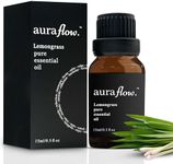 AURAFLOW [AUSTRALIAN OWNED SMALL BUSINESS] 15ml Premium Lemongrass 100% Pure Plant Based Essential Botanical Oil 15ml for Aromatherapy, Yoga, Zen, Sleep, Relax, No Stress, Essential Oil for Diffuser, Skin, Face, Hair & Perfume