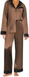 Ekouaer Silk Satin Pajamas Long Sle