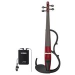 Yamaha YSV104 Silent Violin – Full-Size, Red, Lightweight and Ergonomic Design, Integrated Silent System, Comfortable Handling, Clear and Balanced Sound